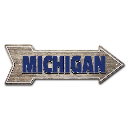 Michigan Arrow Sign Funny Home Decor 30in Wide